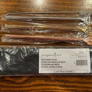 PAMPERED CHEF METAL SPOON STRAWS